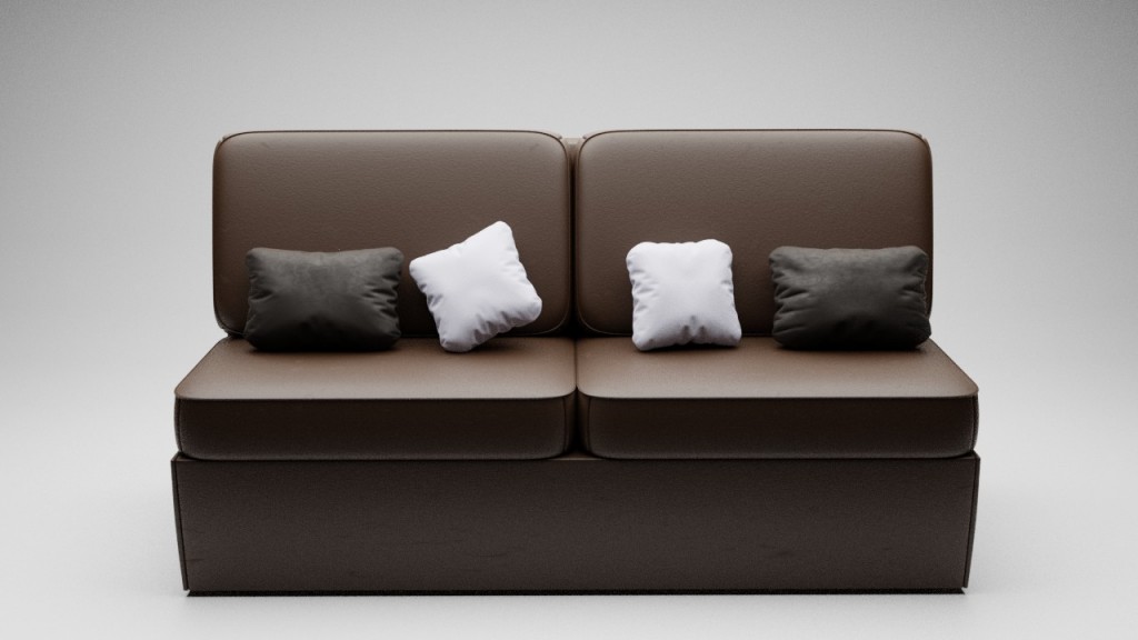 Armless Couch With Pillows preview image 1